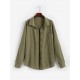 Drop Shoulder Waffle Pocket Shacket Drop Shoulder Waffle Pocket Shacket