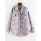 Plaid Wool Blend Flap Pocket Tunic Shacket Plaid Wool Blend Flap Pocket Tunic Shacket