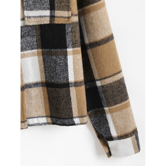 Plaid Check Flap Pocket Shacket Plaid Check Flap Pocket Shacket