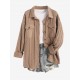 Women's Daily Cable Knit Drop Shoulder Button Up Pocket High Low Longline Shacket Women's Daily Cable Knit Drop Shoulder Button Up Pocket High Low Longline Shacket