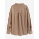 Women's Daily Cable Knit Drop Shoulder Button Up Pocket High Low Longline Shacket Women's Daily Cable Knit Drop Shoulder Button Up Pocket High Low Longline Shacket