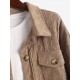 Women's Daily Cable Knit Drop Shoulder Button Up Pocket High Low Longline Shacket Women's Daily Cable Knit Drop Shoulder Button Up Pocket High Low Longline Shacket