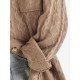 Women's Daily Cable Knit Drop Shoulder Button Up Pocket High Low Longline Shacket Women's Daily Cable Knit Drop Shoulder Button Up Pocket High Low Longline Shacket