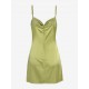 Cami Silky Satin Tie Front Mini Dress Cami Silky Satin Tie Front Mini Dress