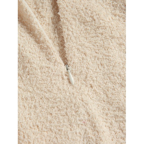 Women's Sexy Party Fuzzy Knitted Foldover Off Shoulder Solid Color Long Sleeve Mini Bodycon Dress Women's Sexy Party Fuzzy Knitted Foldover Off Shoulder Solid Color Long Sleeve Mini Bodycon Dress