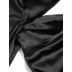 Women's Sexy Party Satin Mock Neck Cut Out Long Flare Sleeve Solid Color Ruched Mini Slinky Dress Women's Sexy Party Satin Mock Neck Cut Out Long Flare Sleeve Solid Color Ruched Mini Slinky Dress
