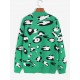 Leopard Button Up Drop Shoulder Cardigan Leopard Button Up Drop Shoulder Cardigan