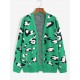 Leopard Button Up Drop Shoulder Cardigan Leopard Button Up Drop Shoulder Cardigan