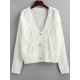 Button Up Solid Textured Knit Cardigan Button Up Solid Textured Knit Cardigan