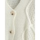 Button Up Solid Textured Knit Cardigan Button Up Solid Textured Knit Cardigan