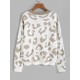 Leopard Drop Shoulder Half Button Jumper Sweater Leopard Drop Shoulder Half Button Jumper Sweater