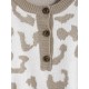 Leopard Drop Shoulder Half Button Jumper Sweater Leopard Drop Shoulder Half Button Jumper Sweater
