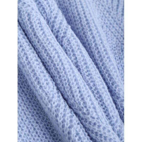 Crew Neck Plain Drop Shoulder Sweater Crew Neck Plain Drop Shoulder Sweater
