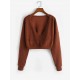 Loose V Neck Cropped Knitwear Loose V Neck Cropped Knitwear