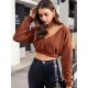 Loose V Neck Cropped Knitwear Loose V Neck Cropped Knitwear