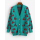 Cherry Button Up Dual Pocket Cardigan Cherry Button Up Dual Pocket Cardigan