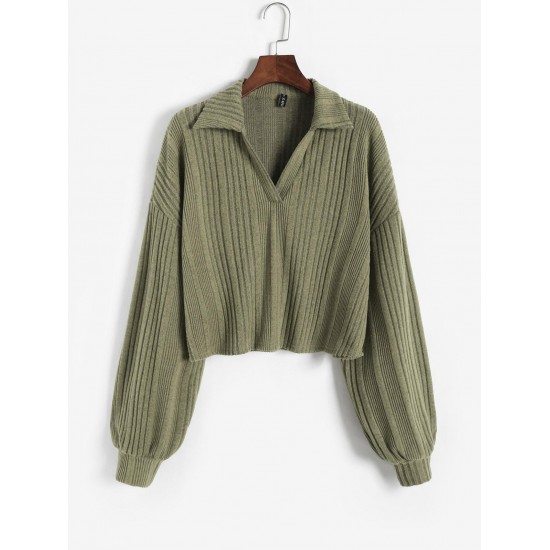 Marled Loose Polo Knitwear Marled Loose Polo Knitwear