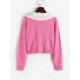 Quarter Zip Colorblock Cropped Sweater Quarter Zip Colorblock Cropped Sweater