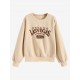 Rib-trim LAS VEGAS Embroidered Fleece-lined Sweatshirt Rib-trim LAS VEGAS Embroidered Fleece-lined Sweatshirt