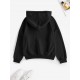 Drop Shoulder Rose Print Thermal Lined Hoodie Drop Shoulder Rose Print Thermal Lined Hoodie