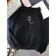 Drop Shoulder Rose Print Thermal Lined Hoodie Drop Shoulder Rose Print Thermal Lined Hoodie