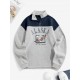 Fleece Lined ALASKA Graphic Quarter Zip 90s Sweatshirt Fleece Lined ALASKA Graphic Quarter Zip 90s Sweatshirt