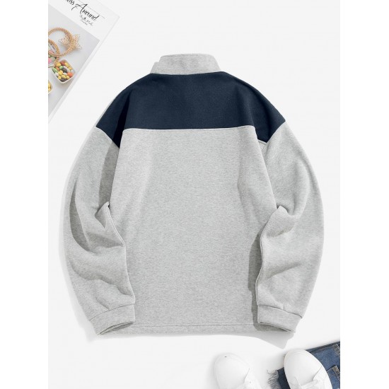 Fleece Lined ALASKA Graphic Quarter Zip 90s Sweatshirt Fleece Lined ALASKA Graphic Quarter Zip 90s Sweatshirt