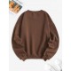 Flocking Lined Los Angeles Print Drop Shoulder Sweatshirt Flocking Lined Los Angeles Print Drop Shoulder Sweatshirt