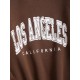 Flocking Lined Los Angeles Print Drop Shoulder Sweatshirt Flocking Lined Los Angeles Print Drop Shoulder Sweatshirt