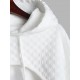 Women's Casual Athleisure Style Solid Color Jacquard Textured Drawstring Drop Shoulder Shrug Style Crop Hoodie Women's Casual Athleisure Style Solid Color Jacquard Textured Drawstring Drop Shoulder Shrug Style Crop Hoodie