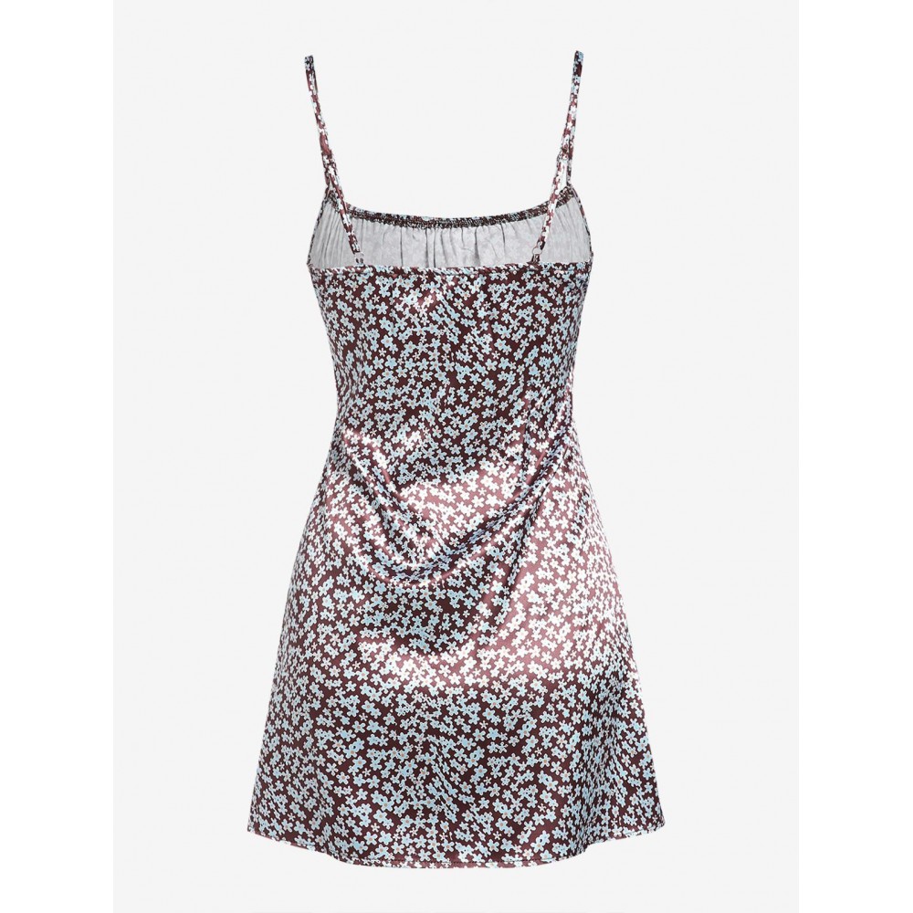 Cami Tiny Floral Ruched Front Mini Dress Cami Tiny Floral Ruched Front Mini Dress